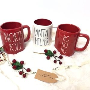 RARE North Pole, Santa’s helper, Ho Ho Ho mug set